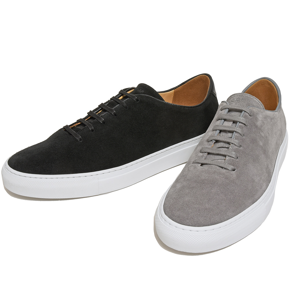 C.QP(シーキューピー)<br>GENOA ジェノア カーフ スエード レースアップ スニーカー 35232001082