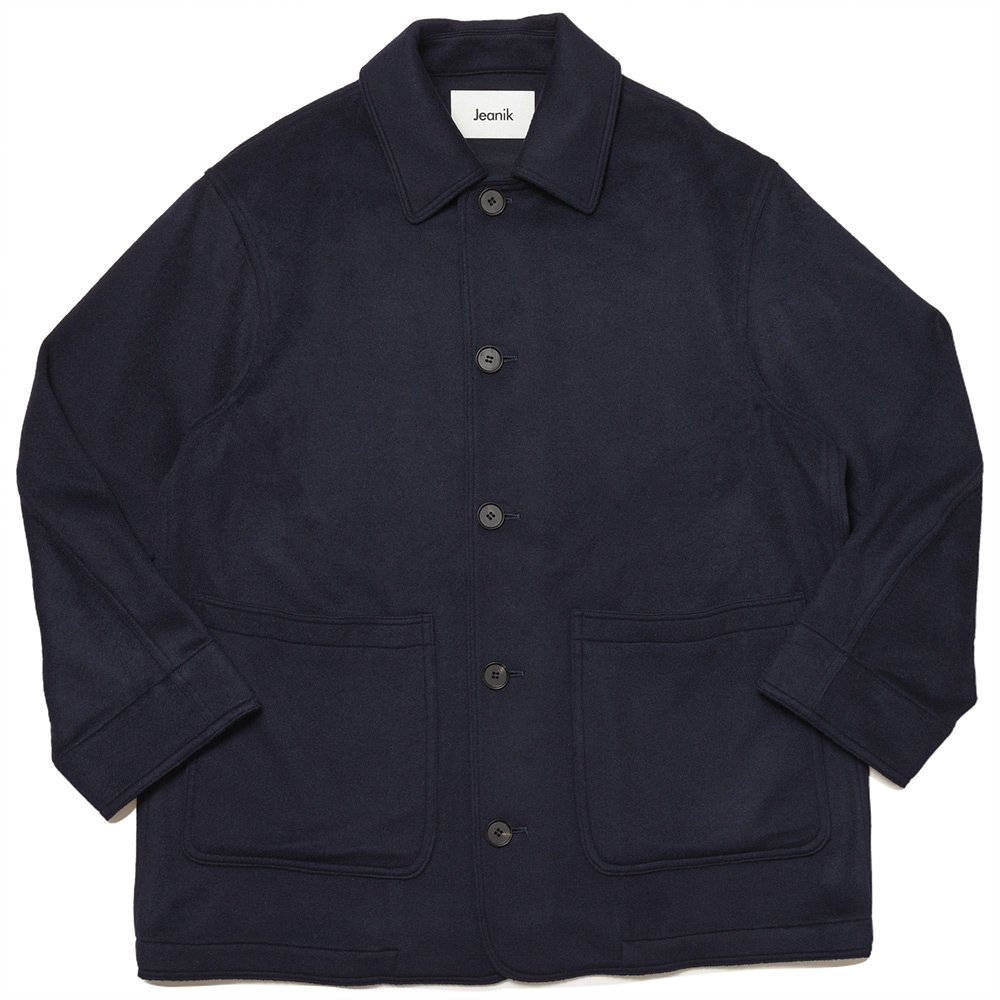 Jeanik(ジーニック)<br>ウール カシミヤ ナイロン フランネル カバーオール ハーフコート 34032004172