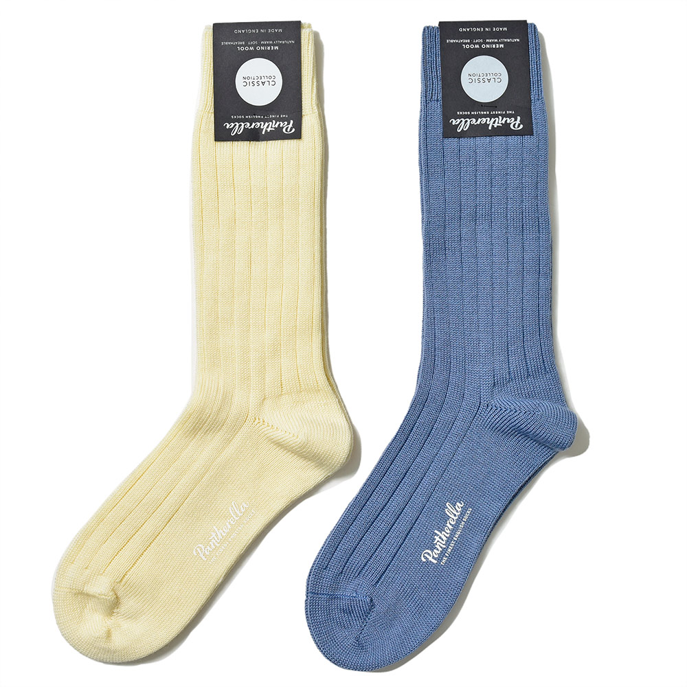 Pantherella(パンセレラ)<br>PACKINGTON メリノウール ナイロン リブ ソックス 38032011040