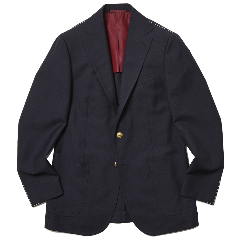 STILE LATINO(スティレ ラティーノ)<br>ウール モヘヤ ホップサック ゴールドメタルボタン シングル3Bジャケット VINCENZO