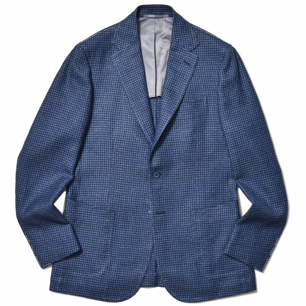 STILE LATINO(スティレ ラティーノ)<br>VINCENZO ウール リネン ハウンドトゥース シングル3Bジャケット 37041005025