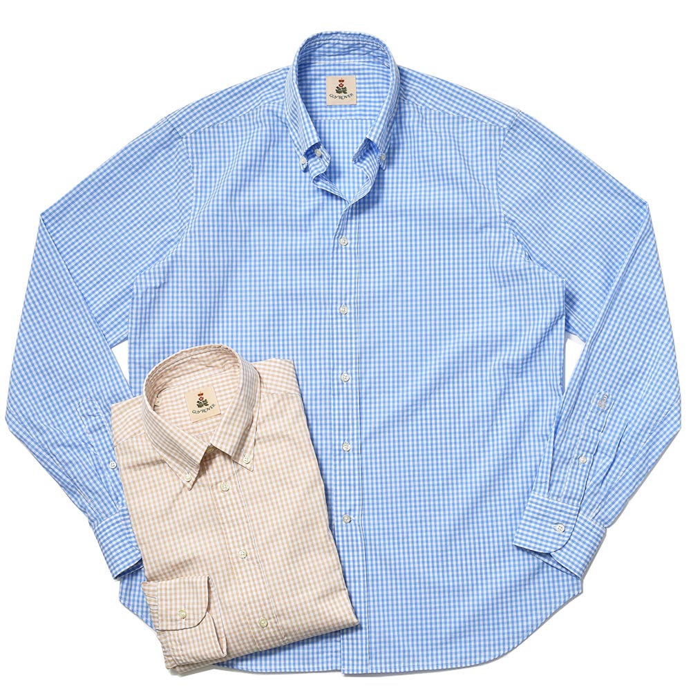 GUY ROVER(ギローバー)<br>コットン ギンガムチェック ボタンダウンカラーシャツ 31041008027