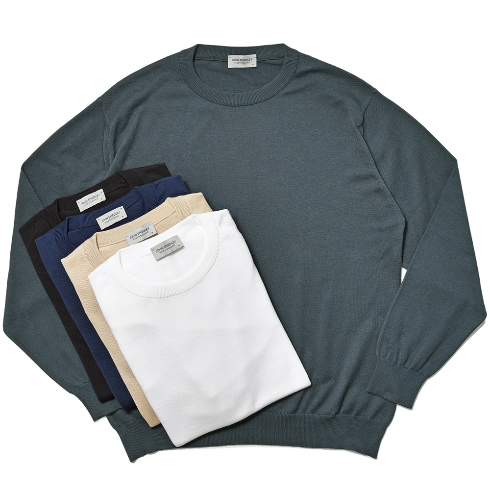 JOHN SMEDLEY(ジョンスメドレー)<br>S4577 シーアイランドコットン 24ゲージ クルーネック ニット 36041007030