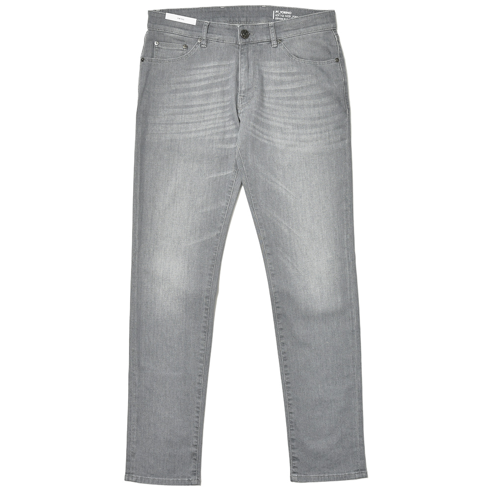 PT TORINO DENIM(ピーティートリノデニム)<br>コットン ストレッチ ウォッシュド ブラックデニムパンツ SWING/SUPERSLIM FIT/TX06 33041039081