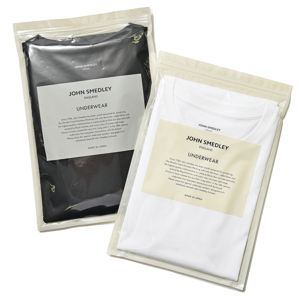 JOHN SMEDLEY(ジョンスメドレー)<br>コットン ハイゲージ ジャージー 半袖 クルーネック カットソー 32141000030