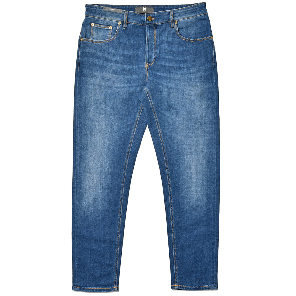PT TORINO DENIM(ピーティートリノデニム)<br>コットンポリエステル ストレッチ ウォッシュド デニムパンツ REGGAE/TAPERED FIT/CA5920 33042043081