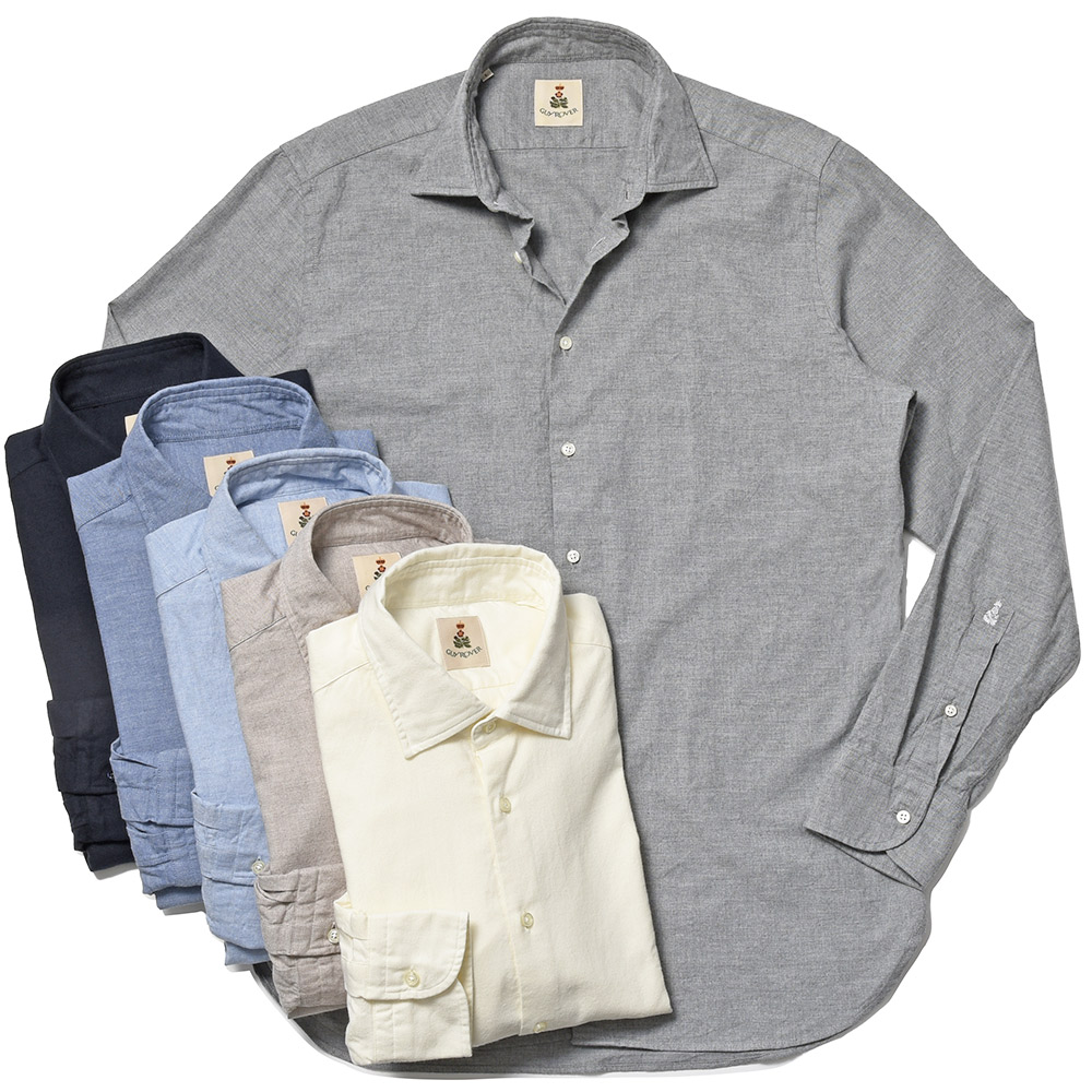 GUY ROVER(ギローバー)<br>コットン ライトフランネル レギュラーカラーシャツ 31042013027