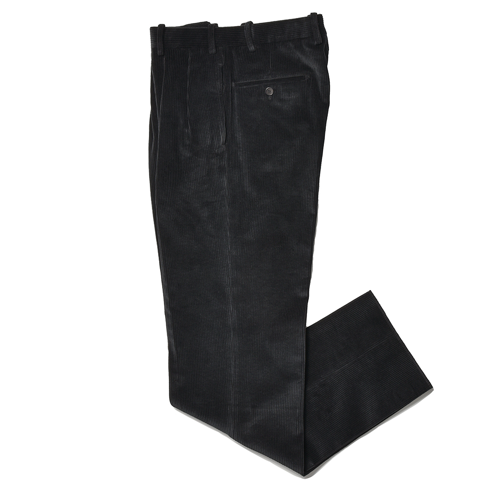 BERNARD ZINS(ベルナール ザンス)<br>BAC バック コットン ナイロン ストレッチ コーデュロイ 2インプリーツ ワイドパンツ 33042000082