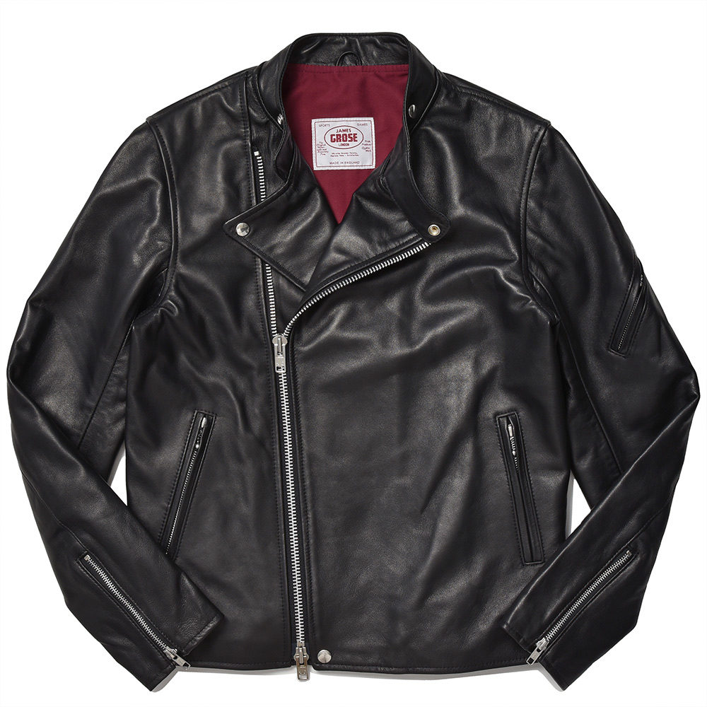 JAMES GROSE(ジェームス グロース)<br>RICARDE JACKET シープスキン ダブルライダースジャケット 34242001162