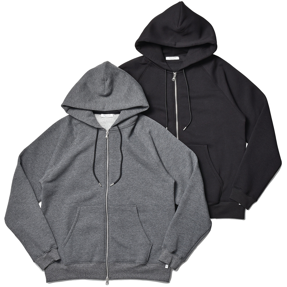 ANTICIPO(アンティーチポ)<br>GRECO グレコ コットンポリエステル ライトウエイトフリース 裏起毛 ジップアップパーカー 32042003117