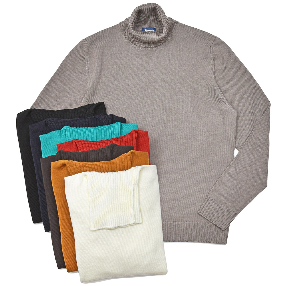 Drumohr(ドルモア)<br>エクストラファインメリノウール 8ゲージ タートルネック ニット 36042010027