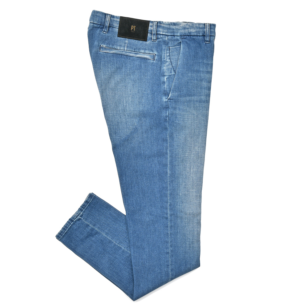 PT TORINO DENIM(ピーティートリノデニム)<br>ring別注 コットン ポリエステル ストレッチ ウォッシュド デニムスラックス HOUSE/SUPERSLIM FIT/CA4310 33042056081