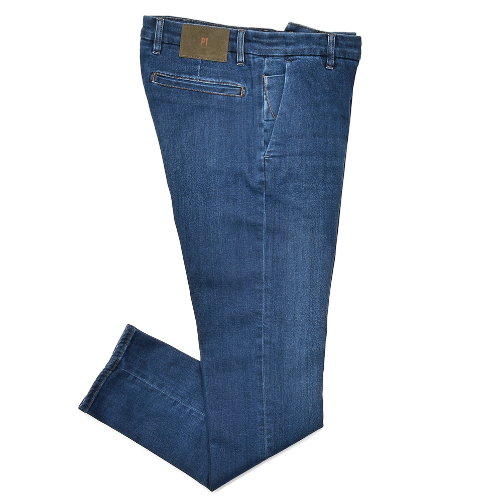 PT TORINO DENIM(ピーティートリノデニム)<br>ring別注 コットンセルロースポリエステルストレッチ ウォッシュドデニムスラックス HOUSE/SUPERSLIM FIT/CA5030 33042058081