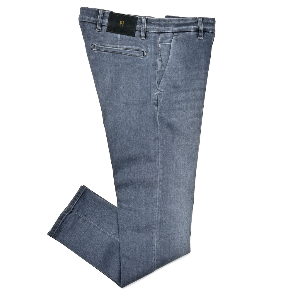 PT TORINO DENIM(ピーティートリノデニム)<br>ring別注 コットンセルロースポリエステルストレッチ ブラックデニムスラックス HOUSE/SUPERSLIM FIT/CA4710 33042057081