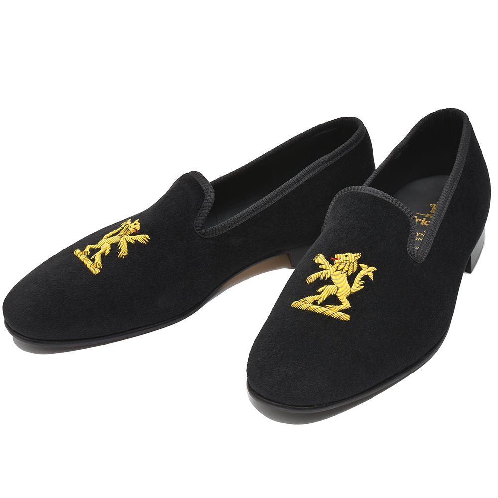 Tricker's(トリッカーズ)<br>CHURCHILL ベルベット ハーフラバーソール ルームシューズ LION 35042000228