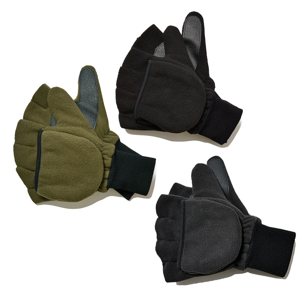 DENTS(デンツ)<br>フリース 裏起毛 フィンガーレス&ミトン ハンティンググローブ 37-0745 38742002040