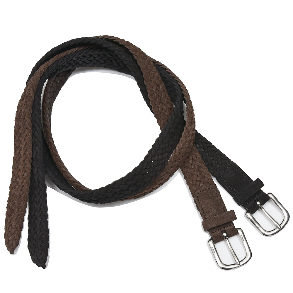 Anderson's(アンダーソンズ)<br>スエード ナローメッシュベルト 38151000035