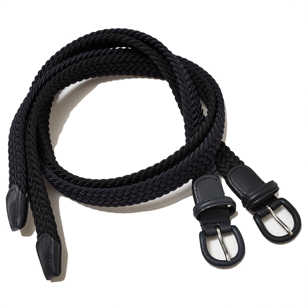 Anderson's(アンダーソンズ)<br>レーヨンコットンポリウレタン×カーフ ナローメッシュベルト 38151002035