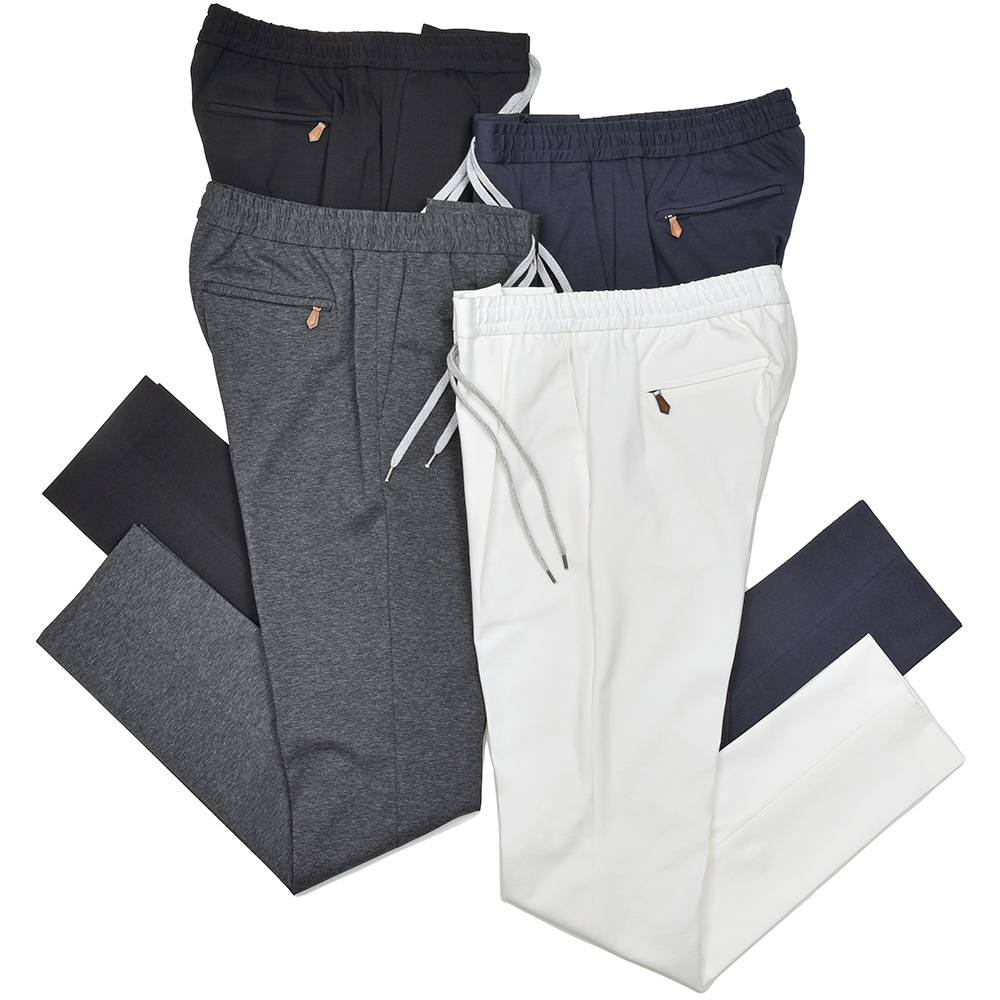 PT TORINO(ピーティー トリノ)<br>サマージャージー ストレッチ 1プリーツ シャーリングパンツ SOFT FIT/VD02 33051009081