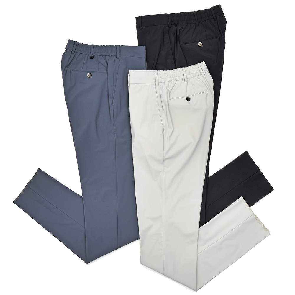 PT TORINO(ピーティー トリノ)<br>ナイロン ストレッチ ノープリーツ インドローコード シャーリングパンツ SLIM FIT/CV16 33051007081