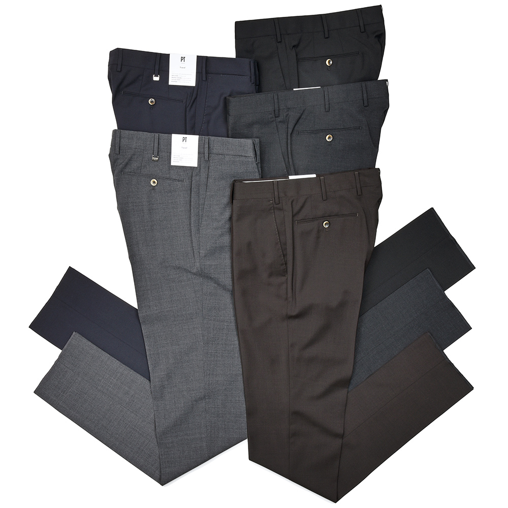 PT TORINO(ピーティートリノ)<br>Travel ウォッシャブルテクノウール ストレッチ トロピカル ノープリーツ ドレスパンツ EVO FIT/PO35 33051012081