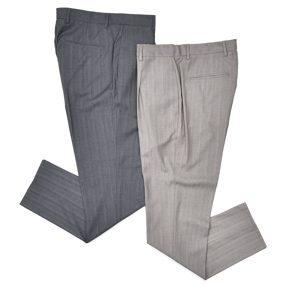 giab's ARCHIVIO(ジャブス アルキヴィオ)<br>SPACE-FIT DANTE ダンテ ナローペンシルストライプ ストレッチ ウォッシャブル 1プリーツ パンツ A3712 33051001117