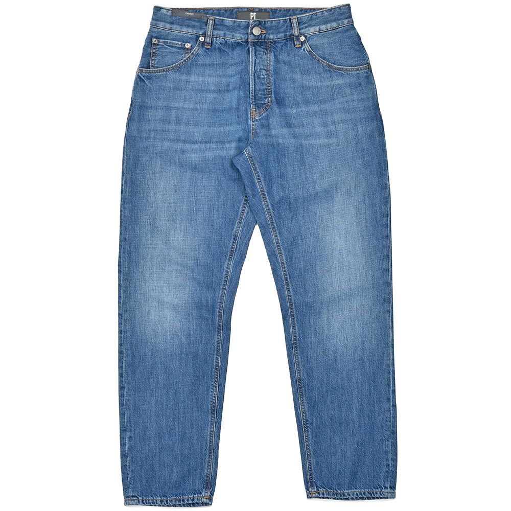 PT TORINO DENIM(ピーティートリノデニム)<br>コットン ウォッシュド デニムパンツ REBEL/CARROT FIT/OA5010 33051013081