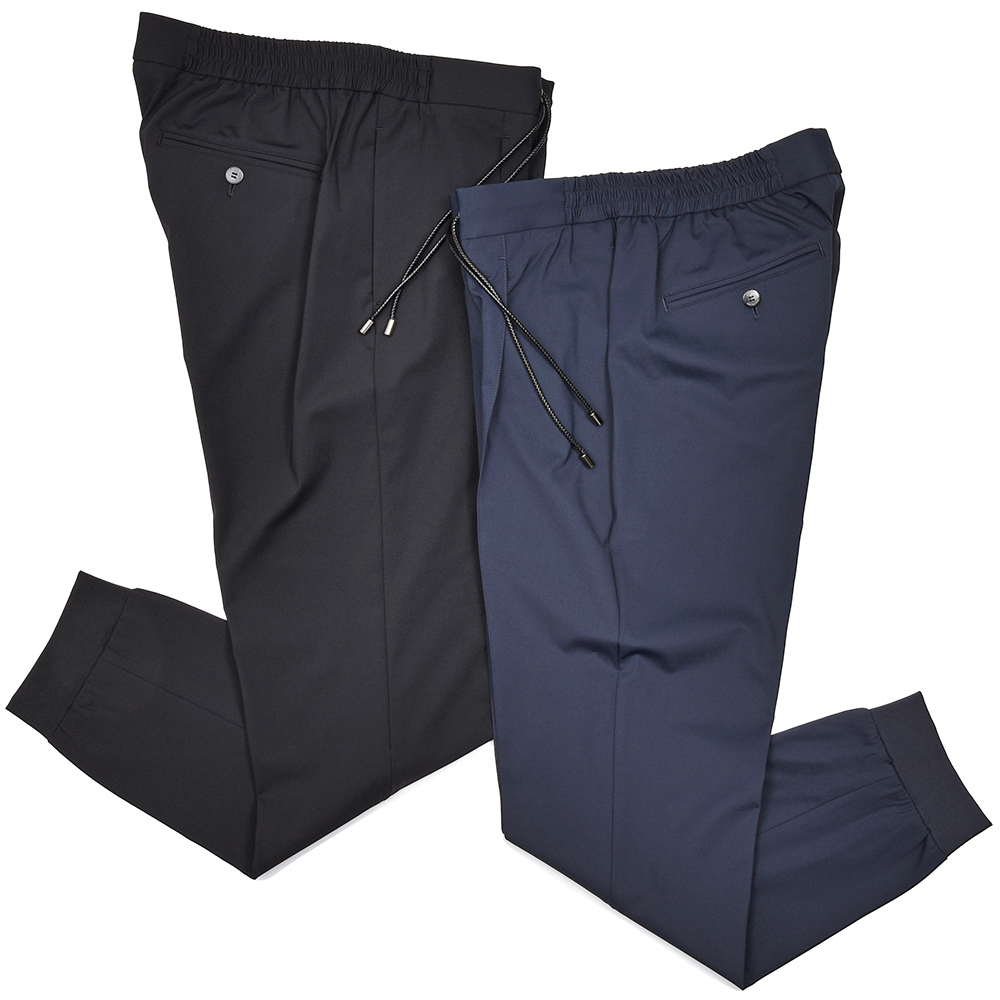 giab's ARCHIVIO(ジャブスアルキヴィオ)<br>ring別注 RIBring リブリング ナイロンジャージー ストレッチ ウォッシャブル 1プリーツ シャーリング リブパンツ A3716 33051004117