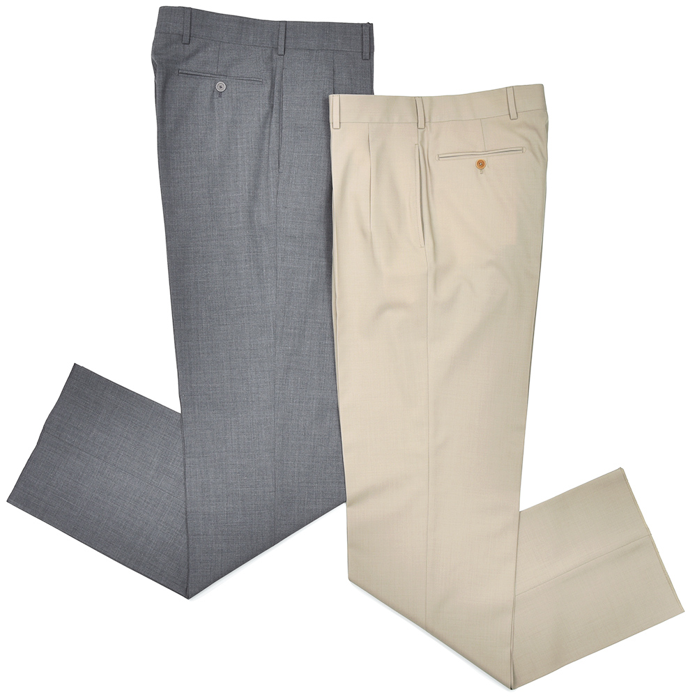 BERNARD ZINS(ベルナール ザンス)<br>H8 VOYAGE ポリエステル ウール ストレッチ トロピカル 2インプリーツ ワイドパンツ 33051001082