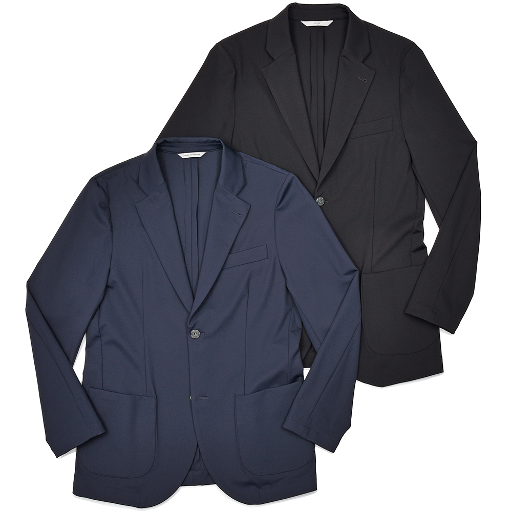 giab's ARCHIVIO(ジャブスアルキヴィオ)<br>STROZZI/L ナイロンジャージー ストレッチ ウォッシャブル セットアップ対応 シングル2Bジャケット A3716 37051001117