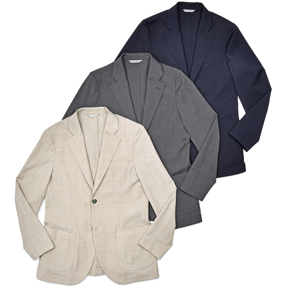 giab's ARCHIVIO(ジャブスアルキヴィオ)<br>STROZZI/L テクノウール ストレッチ セットアップ対応 シングル2Bジャケット A6425 37051002117