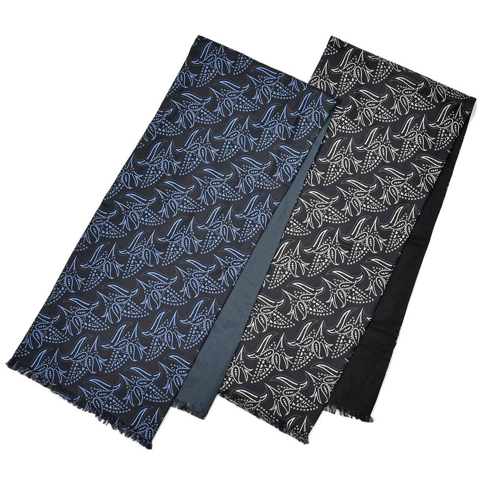 Paul Stuart(ポールスチュアート)<br>シルク ツイル ペイズリー スカーフ 38351000175