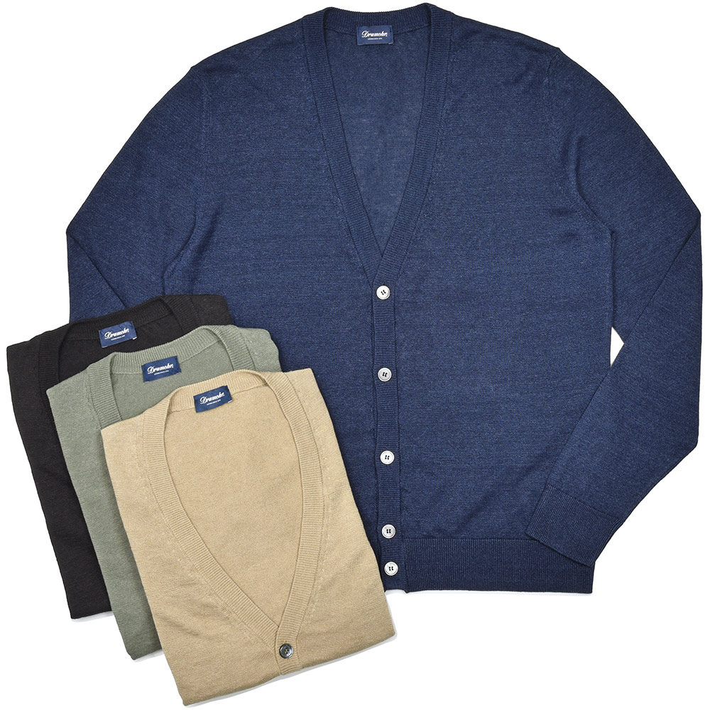 Drumohr(ドルモア)<br>リネン コットン ハイゲージ ニット カーディガン 36051017027