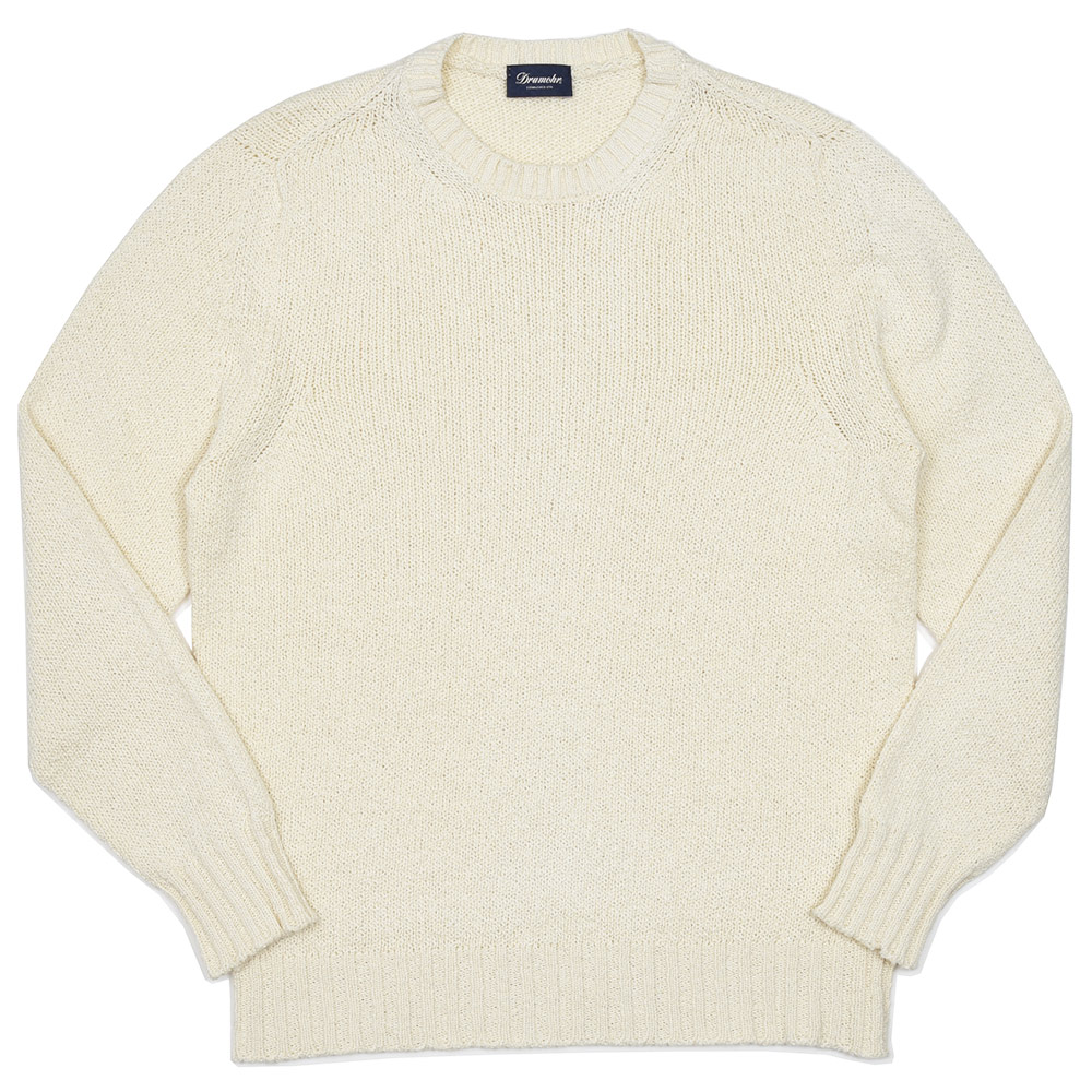Drumohr(ドルモア)<br>LoroPiana コットン 5ゲージ クルーネックニット 36051018027