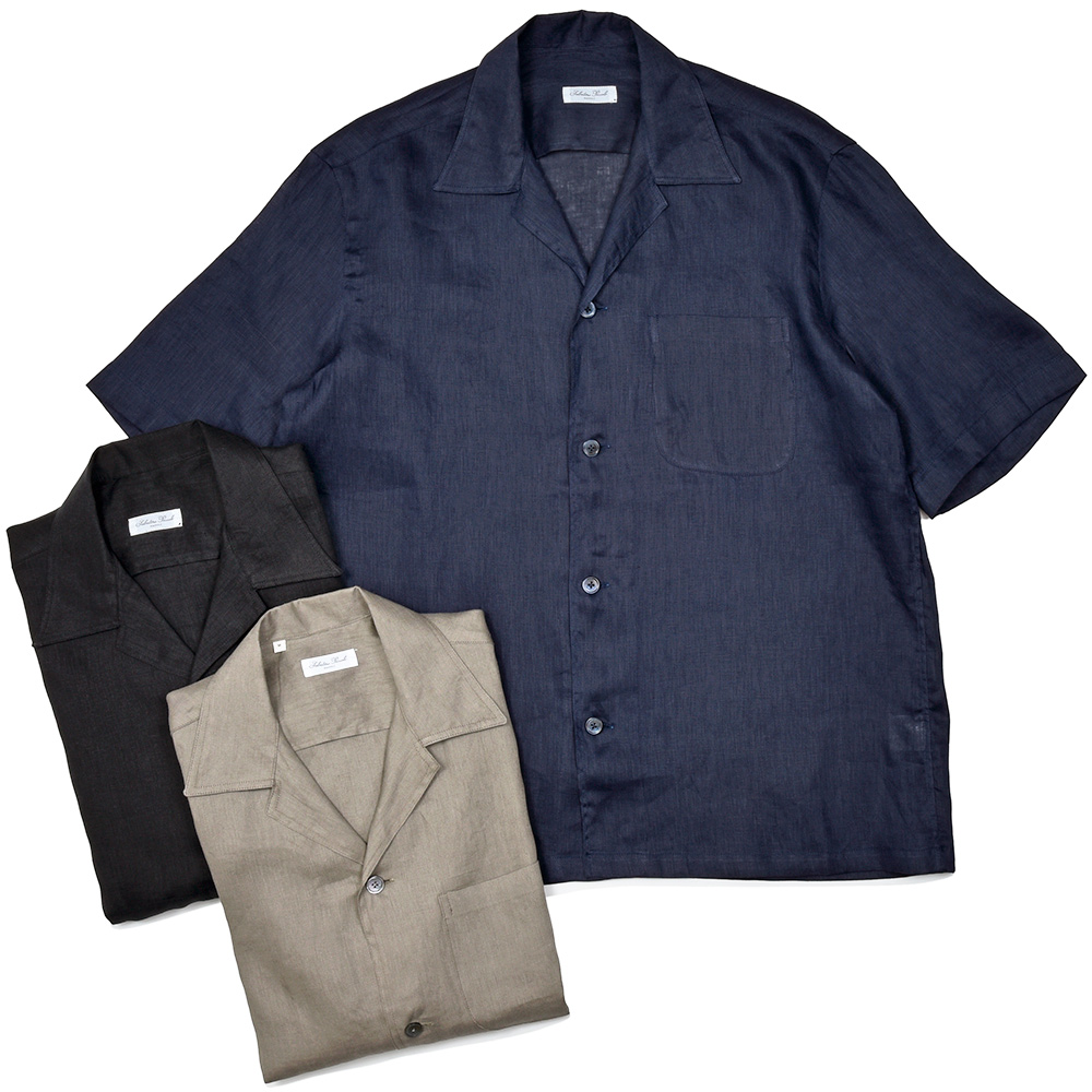 Salvatore Piccolo(サルヴァトーレ ピッコロ)<br>VIETNAM リネン オープンカラーシャツ 31051007025