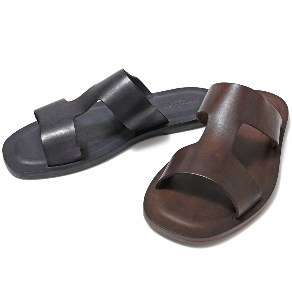 Mario Doni(マリオドーニ)<br>COLONNATA バケッタレザー オールハンドメイド Hストラップ レザーサンダル 35151001172