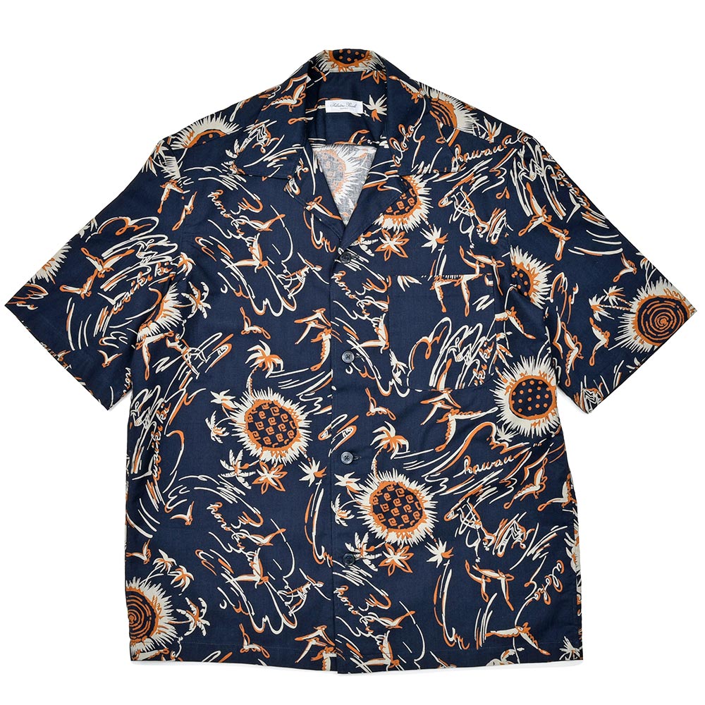 Salvatore Piccolo(サルヴァトーレ ピッコロ)<br>VIETNAM コットン プリント オープンカラーシャツ 31051002025