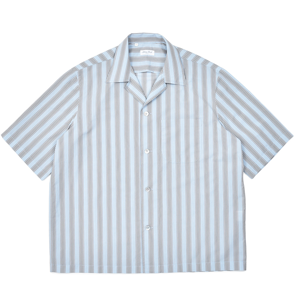 Salvatore Piccolo(サルヴァトーレ ピッコロ)<br>VIETNAM コットン ストライプ オープンカラーシャツ 31051005025