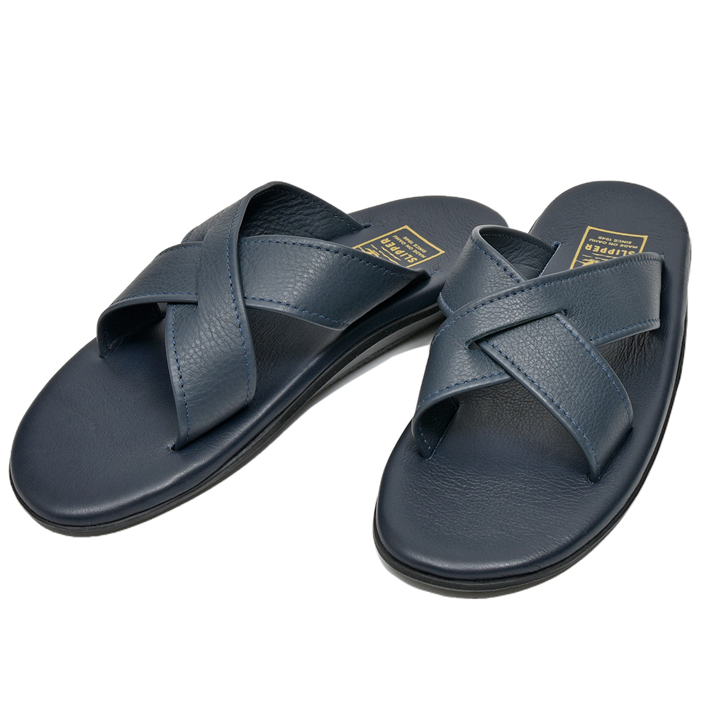 ISLAND SLIPPER(アイランドスリッパ)<br>PB223 フルグレインレザー ブラックソール クロス レザーサンダル 35155005228