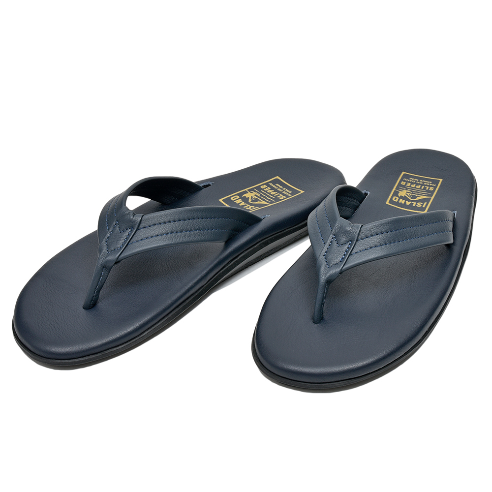 ISLAND SLIPPER(アイランドスリッパ)<br>PB202 フルグレインレザー ブラックソール トング レザーサンダル 35155000228