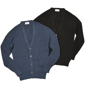 Settefili Cashmere(セッテフィーリ カシミア)コットン ローゲージ ラグランスリーブ ニット カーディガン