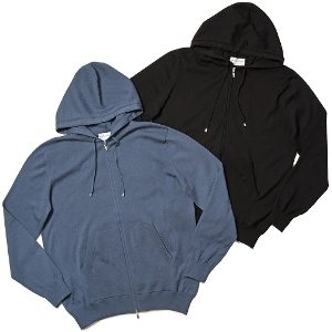 Settefili Cashmere(セッテフィーリ カシミア)コットン ジップアップ ニットパーカー
