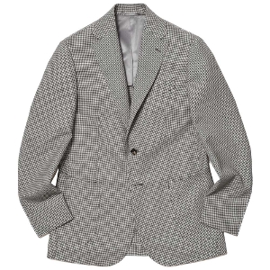 STILE LATINO(スティレ ラティーノ)ウール ハウンドトゥース セットアップ対応 シングル3Bジャケット VINCENZO 37021000025