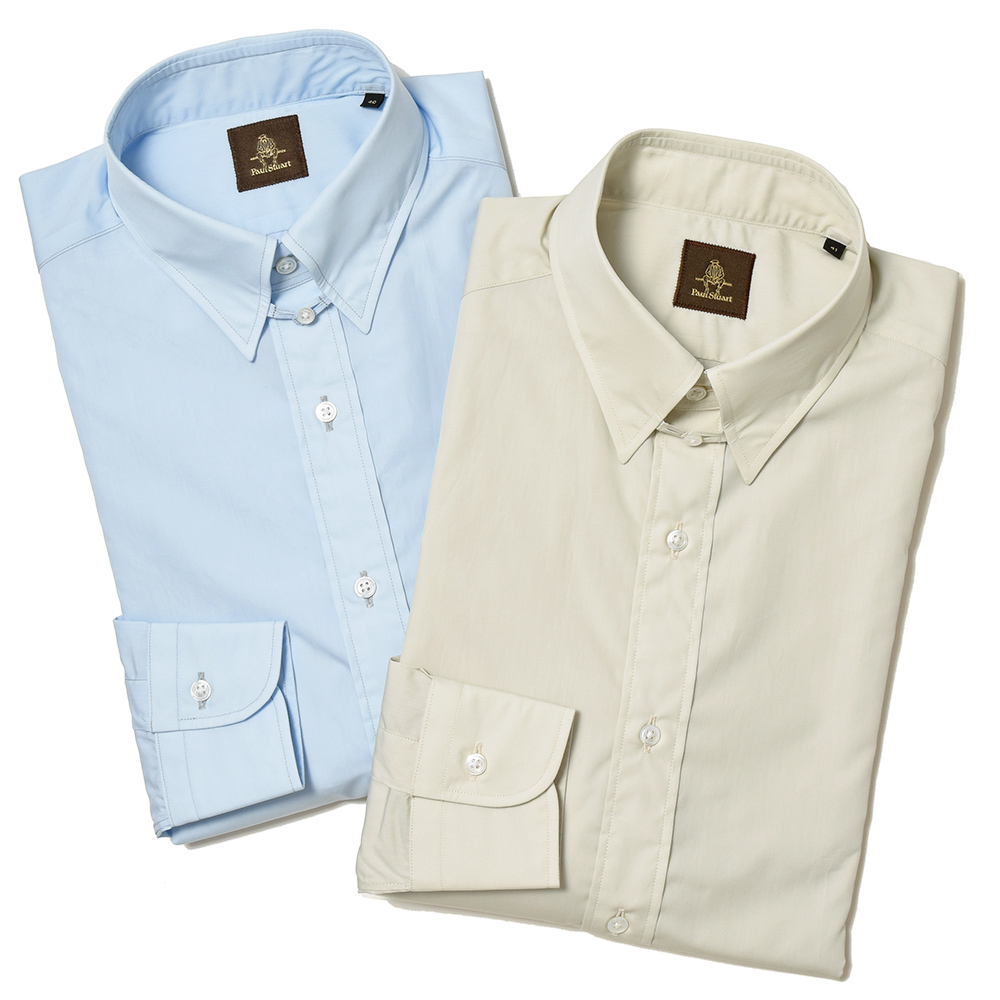 Paul Stuart(ポールスチュアート)<br>コットン ブロード タブカラー ドレスシャツ 31022000175