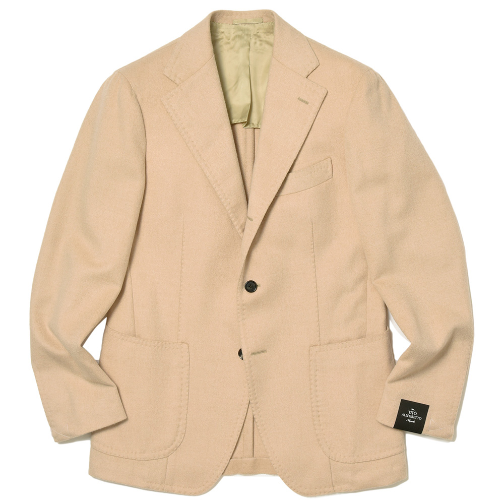 TITO ALLEGRETTO(ティト アレグレット)<br>キャメル フランネル シングル3Bジャケット 37022002142