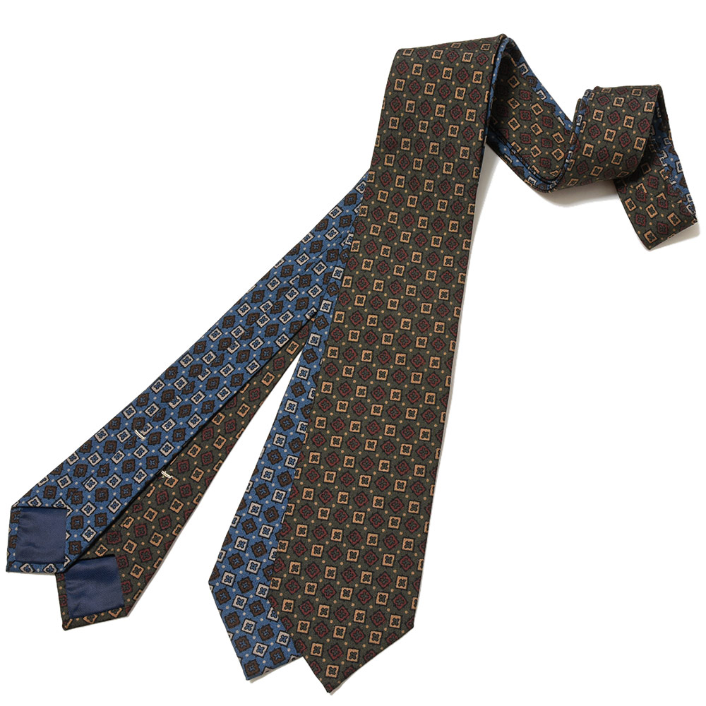 STILE LATINO(スティレ ラティーノ)<br>ウール シルク サテン 小紋 タイ 38226001025