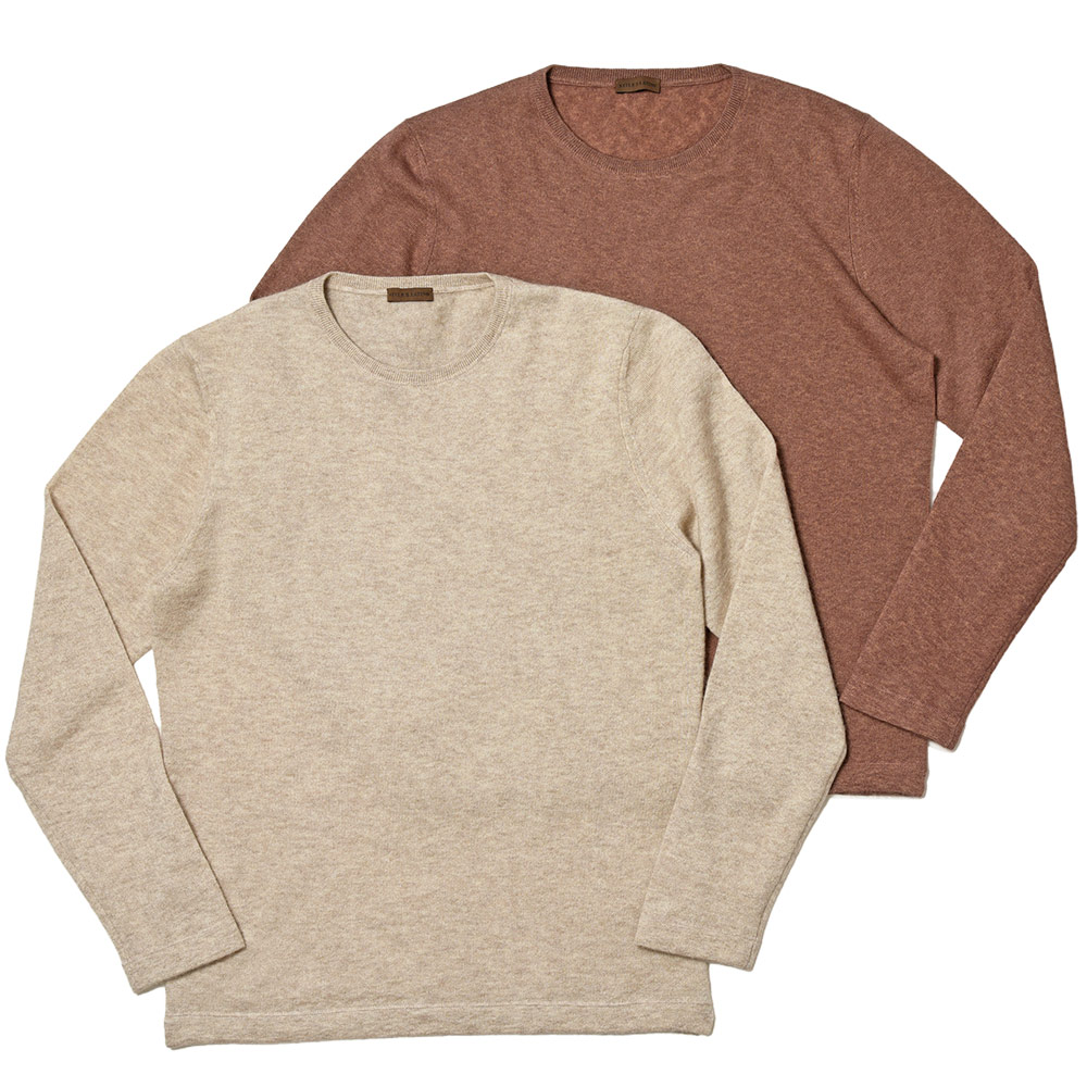 STILE LATINO(スティレ ラティーノ)<br>カシミヤ シルク ハイゲージ クルーネック ニット 36026000025