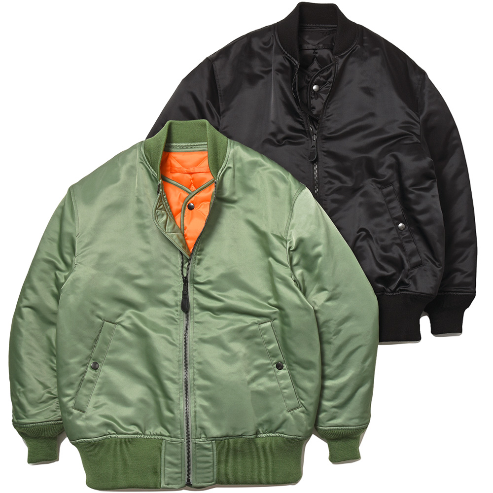 Scye(サイ)<br>ナイロン コットン ツイル リバーシブル 中綿 MA-1 ボンバージャケット 34032000195