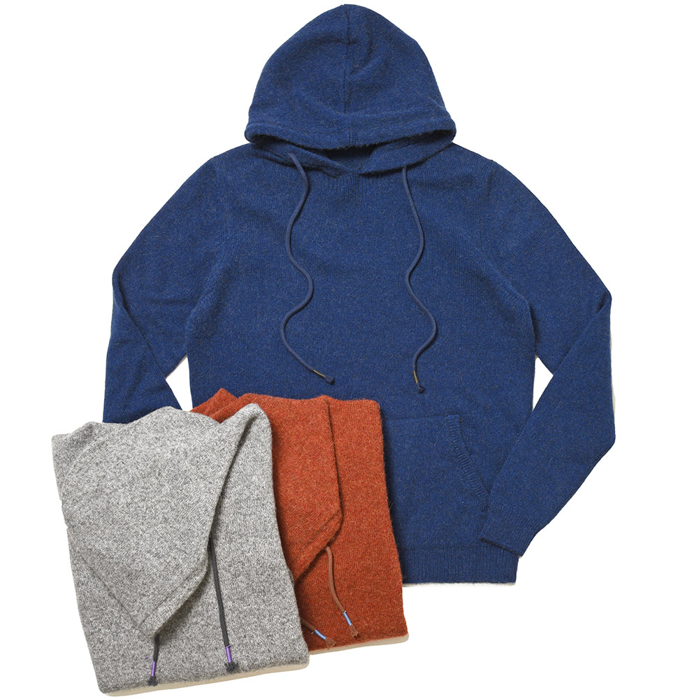 STILE LATINO(スティレ ラティーノ)<br>キャメル メランジ ミドルゲージゲージ ニットパーカー 36036000025