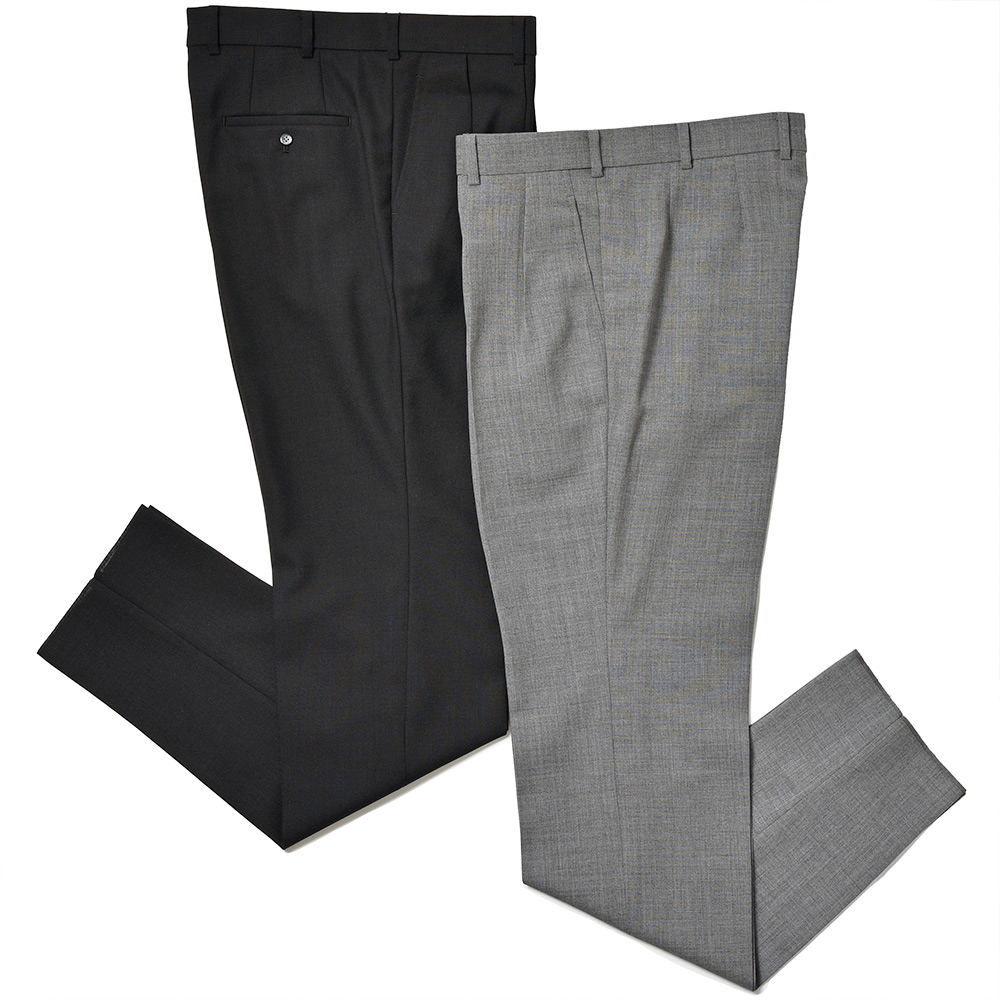 Fumiya Hirano THE TROUSERS(フミヤヒラノトラウザーズ)<br>WILLIAM HALSTED ウール トロピカル サイドアジャスター 2インプリーツ ドレスパンツ BURLINGTON 33041000182